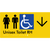 Unisex Accessible Toilet RH w/ Large Arrow