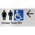 Unisex Accessible Toilet RH w/ Large Arrow