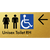 Unisex Accessible Toilet RH w/ Large Arrow