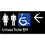 Unisex Accessible Toilet RH w/ Large Arrow