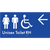 Unisex Accessible Toilet RH w/ Large Arrow