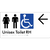 Unisex Accessible Toilet RH w/ Large Arrow
