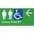 Unisex Accessible Toilet RH w/ Large Arrow