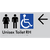 Unisex Accessible Toilet RH w/ Large Arrow