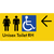 Unisex Accessible Toilet RH w/ Large Arrow