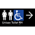 Unisex Accessible Toilet RH w/ Large Arrow