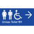 Unisex Accessible Toilet RH w/ Large Arrow