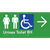 Unisex Accessible Toilet RH w/ Large Arrow