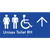 Unisex Accessible Toilet RH w/ Large Arrow