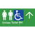 Unisex Accessible Toilet RH w/ Large Arrow