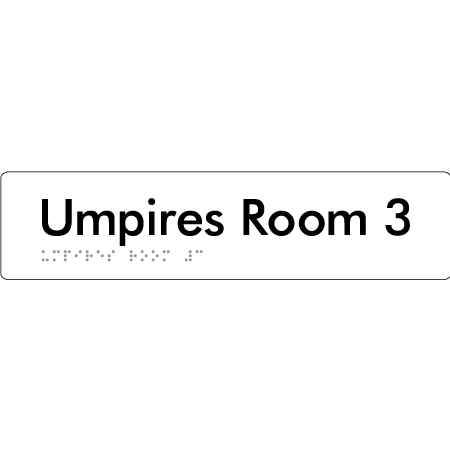 Umpires Room 3 - Braille Tactile Signs Aust.