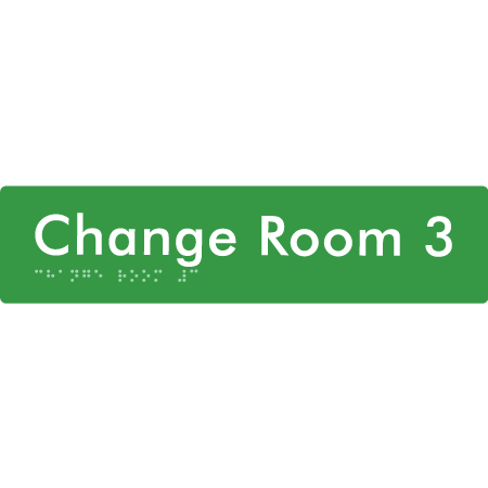 Change Room 3 - Braille Tactile Signs Aust.