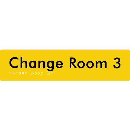 Change Room 3 - Braille Tactile Signs Aust.