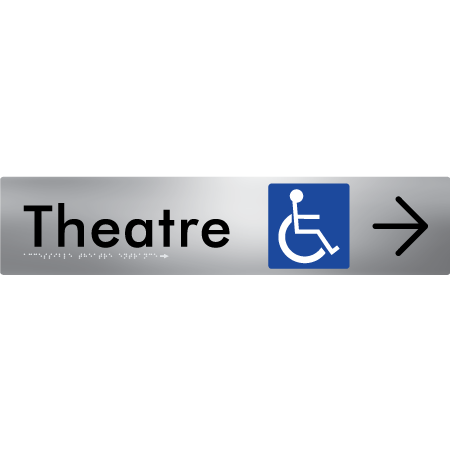 Accessible Theatre Entrance w/ Large Arrow