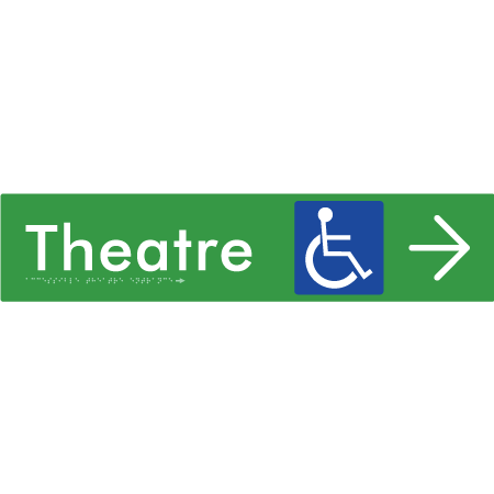 Accessible Theatre Entrance w/ Large Arrow