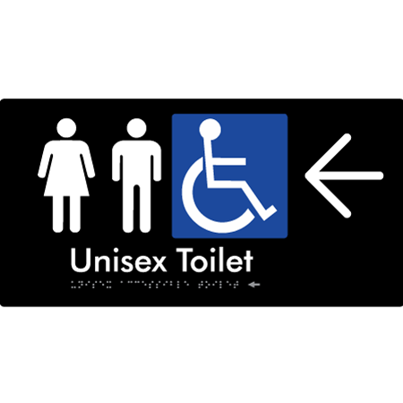 Unisex Accessible Toilet with Arrow