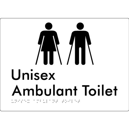 Unisex Ambulant Toilet - Braille Tactile Signs Aust.