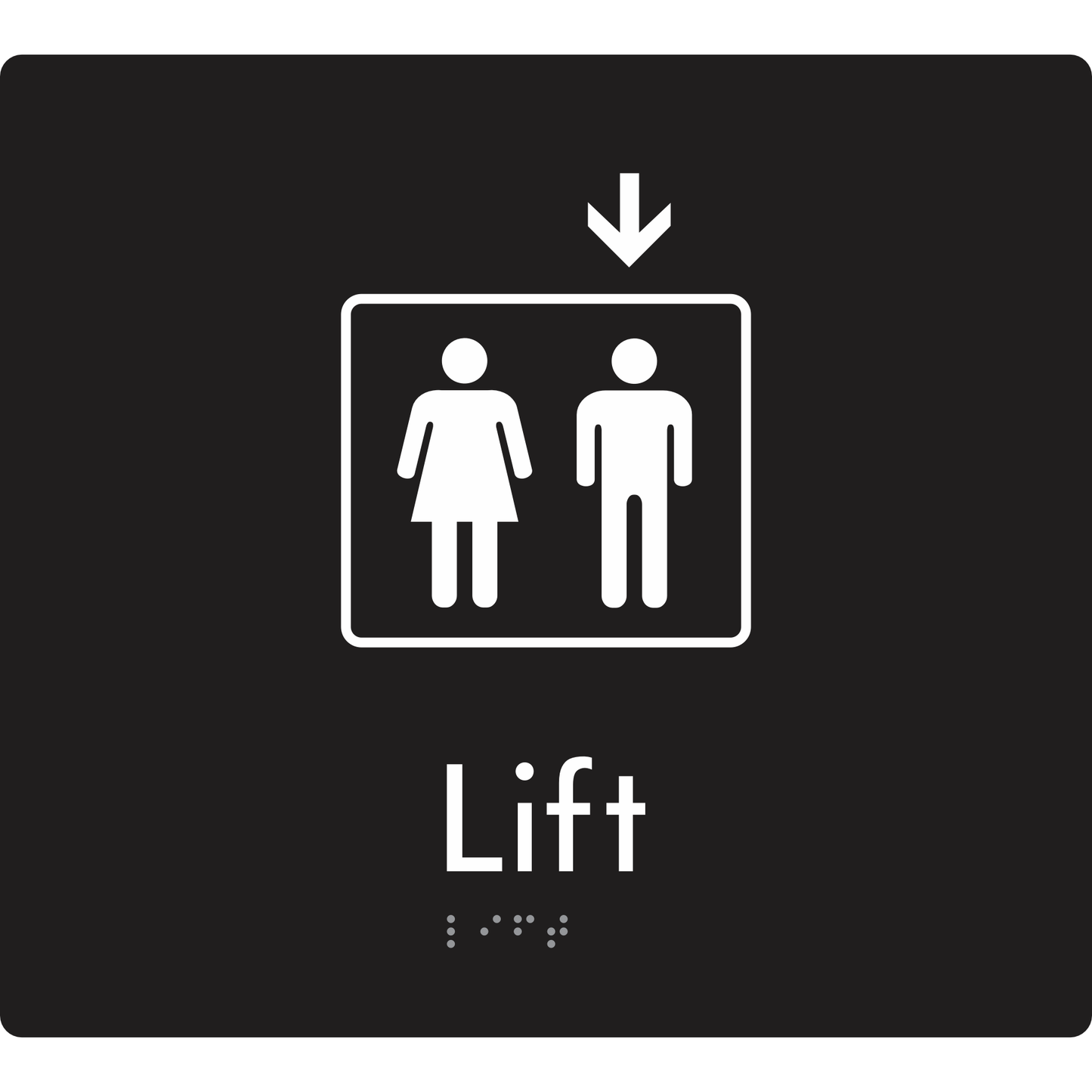 Lift - Down - Braille Tactile Signs Aust.