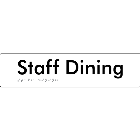 Staff Dining - Braille Tactile Signs Aust.