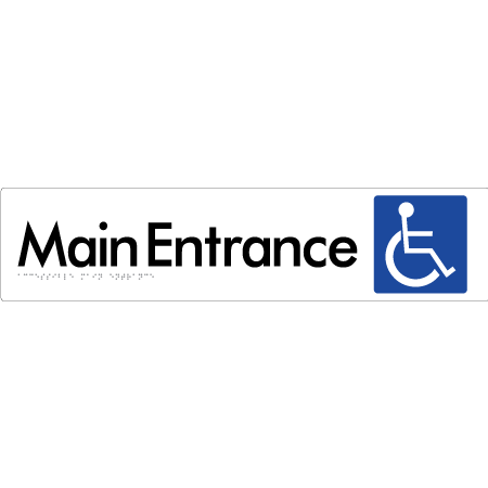 Accessible Main Entrance - Braille Tactile Signs Aust.
