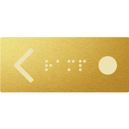 Hand Rail Button - Ramp (Right Hand Use) - Braille Tactile Signs Aust.