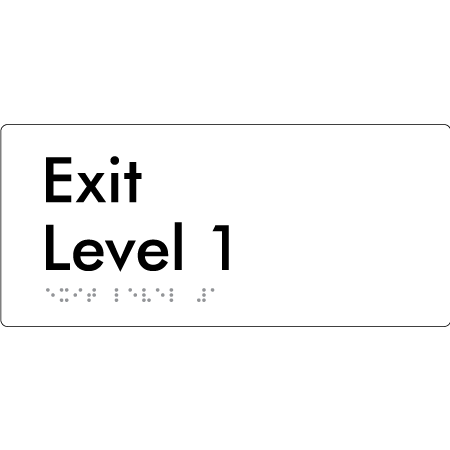 Exit Level 1 - Braille Tactile Signs Aust.