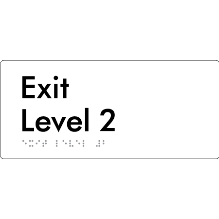 Exit Level 2 - Braille Tactile Signs Aust.