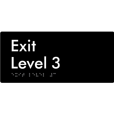 Exit Level 3 - Braille Tactile Signs Aust.