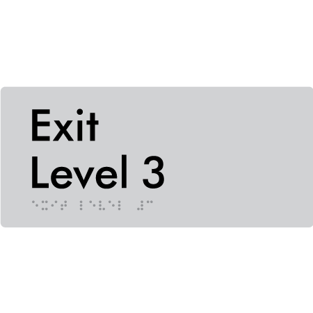 Exit Level 3 - Braille Tactile Signs Aust.