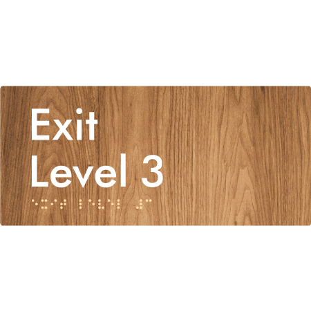 Exit Level 3 - Braille Tactile Signs Aust.