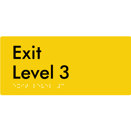 Exit Level 3 - Braille Tactile Signs Aust.