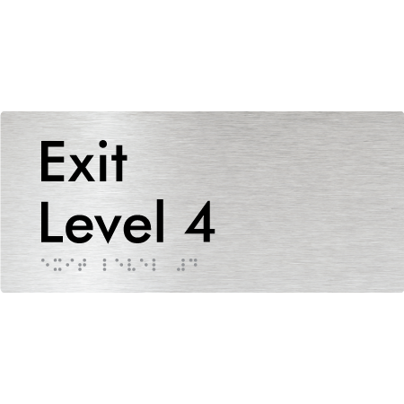 Exit Level 4 - Braille Tactile Signs Aust.