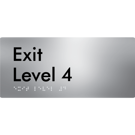 Exit Level 4 - Braille Tactile Signs Aust.