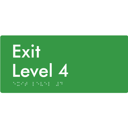 Exit Level 4 - Braille Tactile Signs Aust.