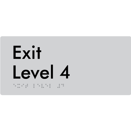 Exit Level 4 - Braille Tactile Signs Aust.