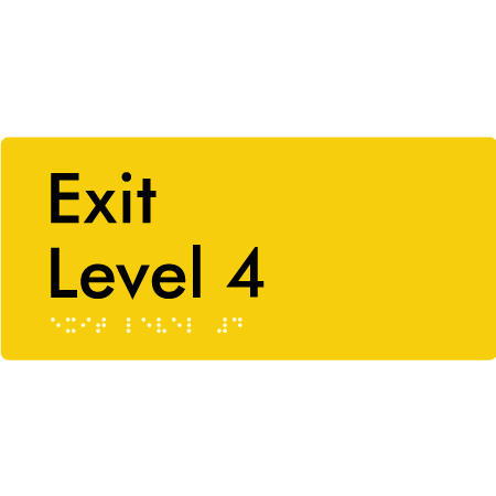Exit Level 4 - Braille Tactile Signs Aust.