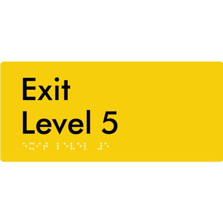 Exit Level 5 - Braille Tactile Signs Aust.