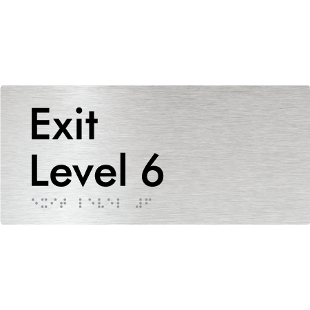 Exit Level 6 - Braille Tactile Signs Aust.