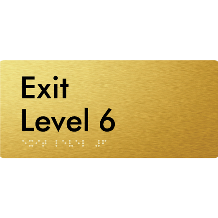 Exit Level 6 - Braille Tactile Signs Aust.