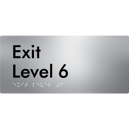 Exit Level 6 - Braille Tactile Signs Aust.