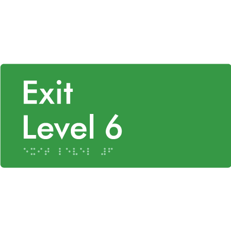 Exit Level 6 - Braille Tactile Signs Aust.