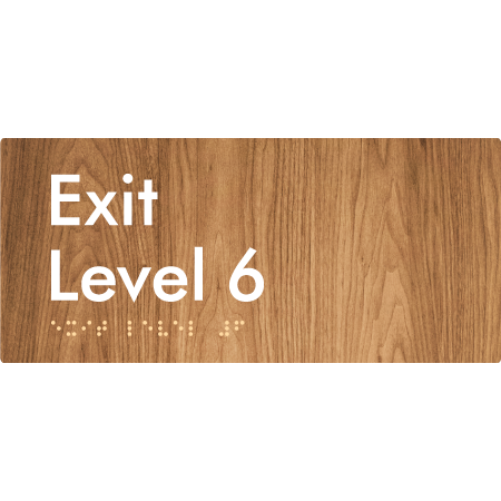 Exit Level 6 - Braille Tactile Signs Aust.