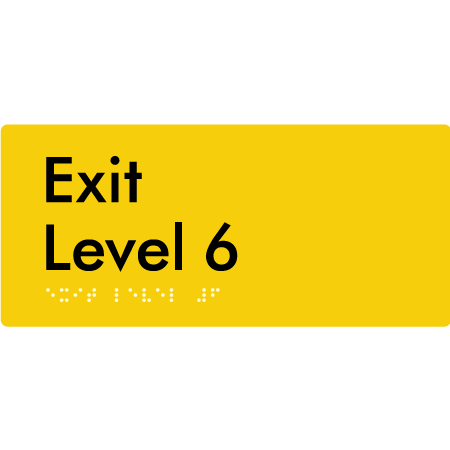 Exit Level 6 - Braille Tactile Signs Aust.