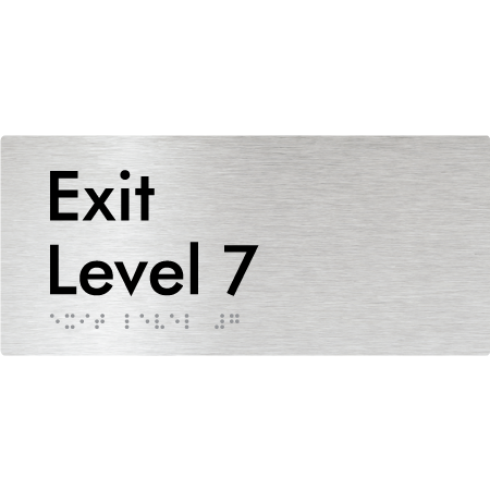 Exit Level 7 - Braille Tactile Signs Aust.