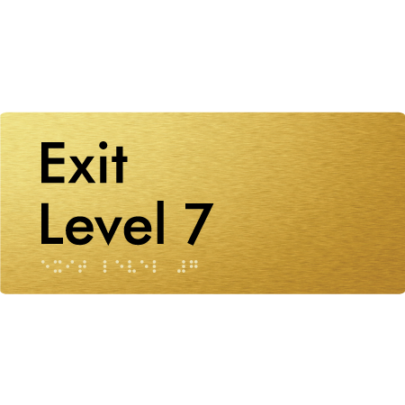 Exit Level 7 - Braille Tactile Signs Aust.