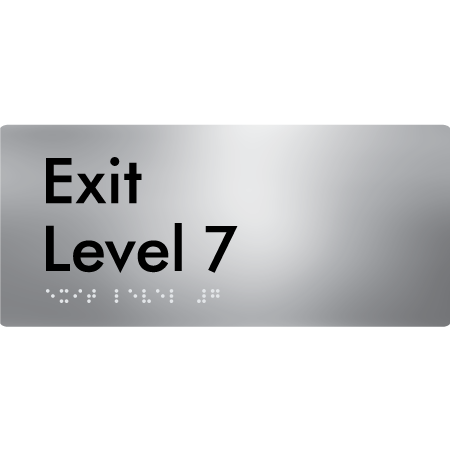 Exit Level 7 - Braille Tactile Signs Aust.