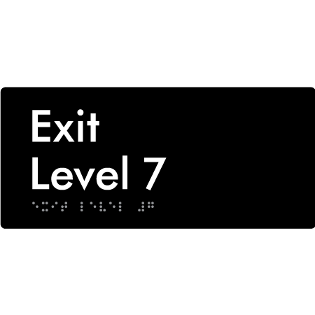 Exit Level 7 - Braille Tactile Signs Aust.