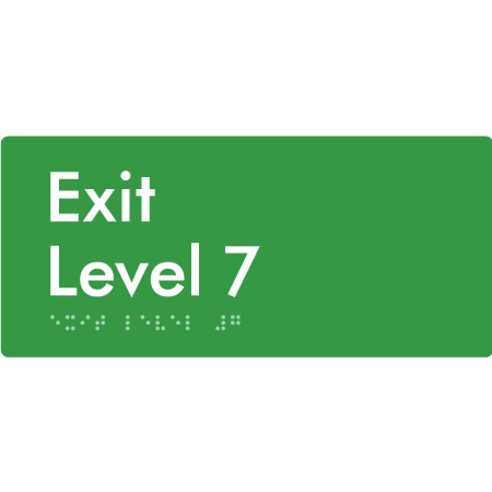 Exit Level 7 - Braille Tactile Signs Aust.