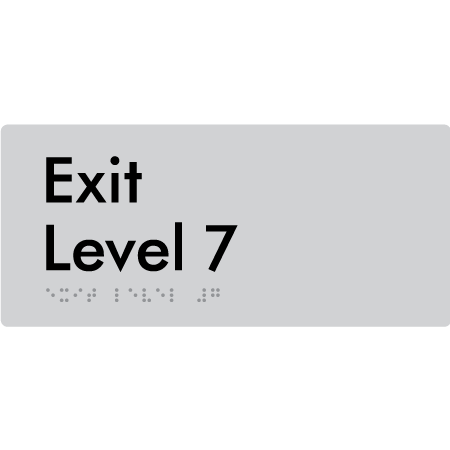 Exit Level 7 - Braille Tactile Signs Aust.