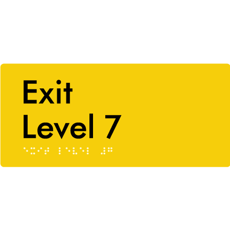 Exit Level 7 - Braille Tactile Signs Aust.